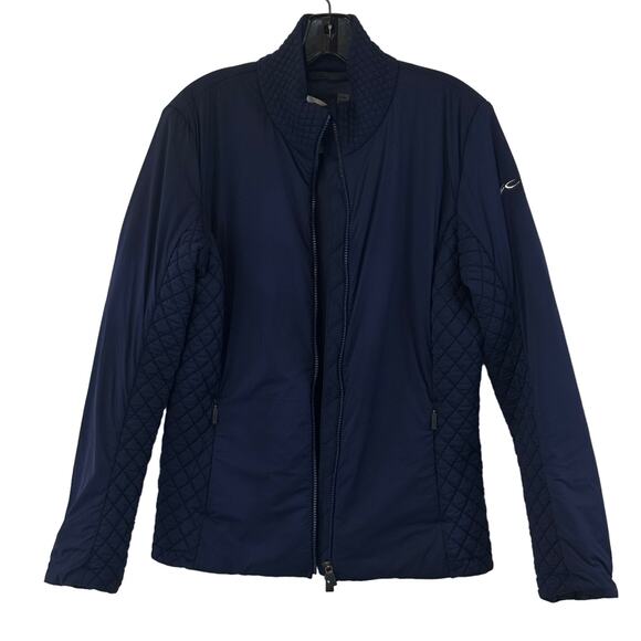 Kjus Macuna Insulation Jacket Womens 40 / L US Navy Blue Quilted Zip Branded GCP - Picture 2 of 16